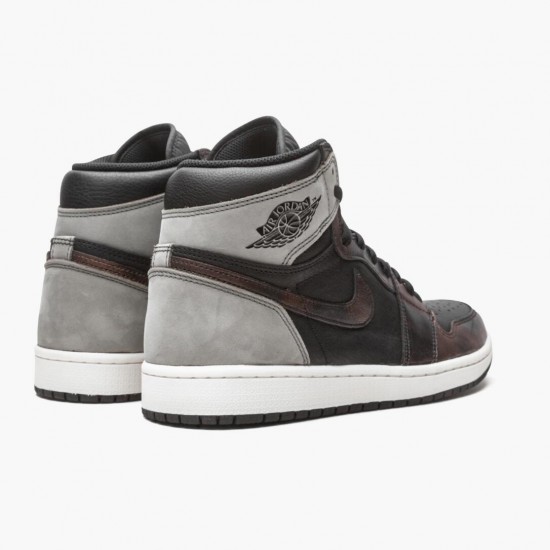 Nike Air Jordan 1 Retro High Light Army Rust Shadow Patina 555088-033 Sort/Grå-Rust Dame/Herre