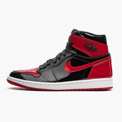 Nike Air Jordan 1 Retro High OG "Patent Bred" 555088 063 Dame/Herre Rød