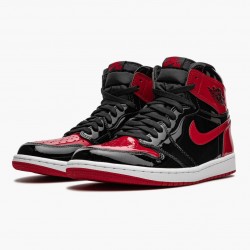 Nike Air Jordan 1 Retro High OG "Patent Bred" 555088 063 Dame/Herre Rød