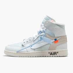 Nike Air Jordan 1 Retro High "Off-White White" Herre AQ0818 100 Hvid