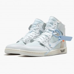 Nike Air Jordan 1 Retro High "Off-White White" Herre AQ0818 100 Hvid