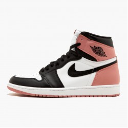 Nike Air Jordan 1 Retro High "Rust Pink" Dame/Herre Hvid/Sort-Rust Lyserød 861428 101 