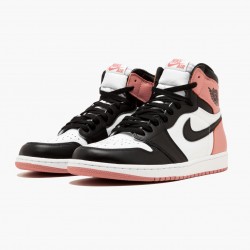 Nike Air Jordan 1 Retro High "Rust Pink" Dame/Herre Hvid/Sort-Rust Lyserød 861428 101 