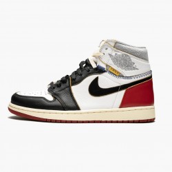 Nike Air Jordan 1 Retro High "Union Los Angeles Black Toe" Herre BV1300 106 Hvid/Sort-Varsity Rød Sort