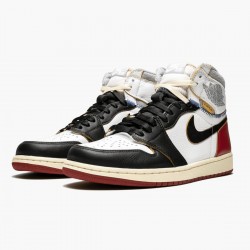 Nike Air Jordan 1 Retro High "Union Los Angeles Black Toe" Herre BV1300 106 Hvid/Sort-Varsity Rød Sort