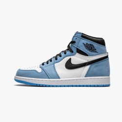 Nike Air Jordan 1 Retro High Hvid "University Blue" Sort 555088 134