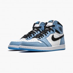 Nike Air Jordan 1 Retro High Hvid "University Blue" Sort 555088 134