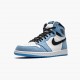 Nike Air Jordan 1 Retro High Hvid University Blue Sort 555088 134