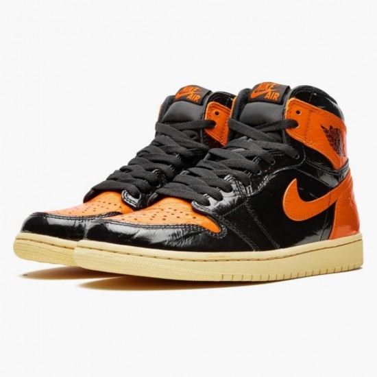 Nike Air Jordan 1 Retro Shattered Backboard Sort/Pale-Vanilla Starfish 555088 028 Herre