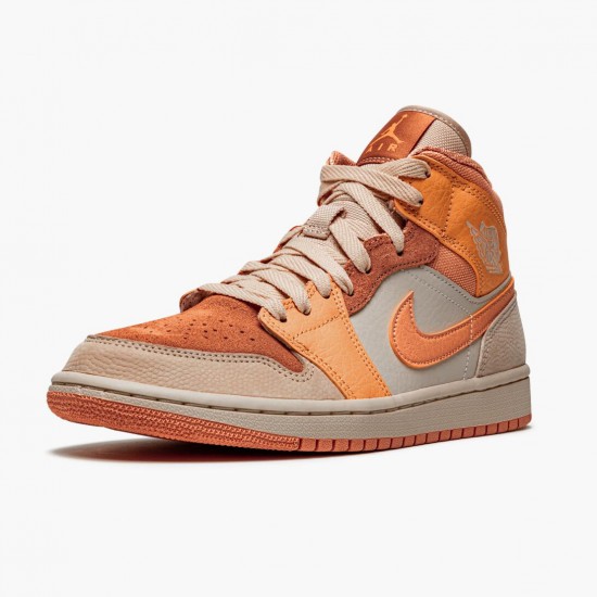 Nike Air Jordan 1 Mid Apricot Orange DH4270 800 Atomic Orange/Apricot Agate-Terra Blush Dame/Herre