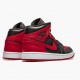 Nike Air Jordan 1 Mid Banned (2020) 554724 074 Sort/University Rød-Sort-Whi Dame/Herre