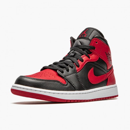 Nike Air Jordan 1 Mid Banned (2020) 554724 074 Sort/University Rød-Sort-Whi Dame/Herre