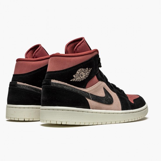 Nike Air Jordan 1 Mid Canyon Rust BQ6472 202 Particle Beige/Sort Dame