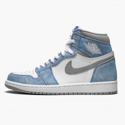 Nike Air Jordan 1 Retro High OG "Hyper Royal" 555088 402 Hyper Royal/Light Smoke Grå-W Dame/Herre 