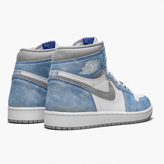 Nike Air Jordan 1 Retro High OG Hyper Royal 555088 402 Hyper Royal/Light Smoke Grå-W Dame/Herre