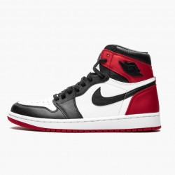 Nike Air Jordan 1 High OG "Satin Black Toe" Sort/Sort-Hvid-Varsity Rød CD0461 016 Dame/Herre 