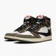 Nike Air Jordan 1 High OG TS SP Travis Scott Sail/Dark Mocha-University Rød CD4487 100 Dame/Herre