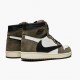 Nike Air Jordan 1 High OG TS SP Travis Scott Sail/Dark Mocha-University Rød CD4487 100 Dame/Herre