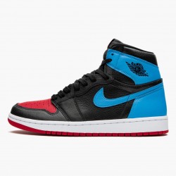 Nike Air Jordan 1 High OG "UNC To Chicago" Sort/Dark Powder Blå/Gym Rød CD0461 046