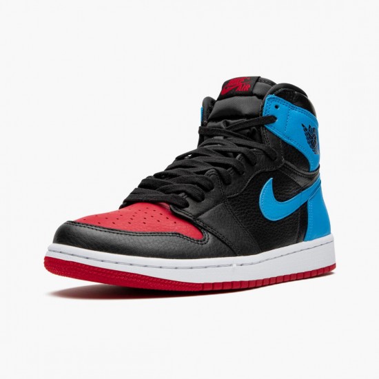 Nike Air Jordan 1 High OG UNC To Chicago Sort/Dark Powder Blå/Gym Rød CD0461 046