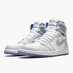 Nike Air Jordan 1 High Zoom "Racer Blue" Hvid/Hvid-Racer Blå CK6637 104