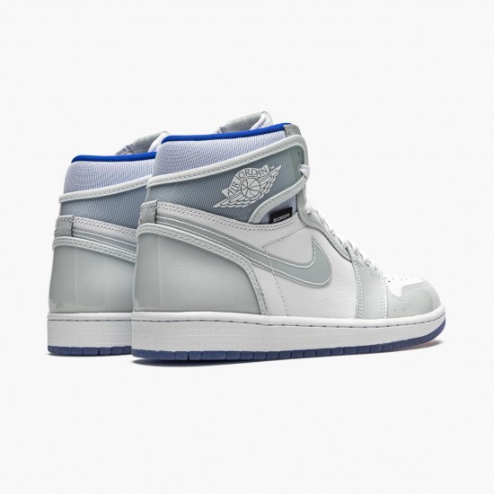 Nike Air Jordan 1 High Zoom Racer Blue Hvid/Hvid-Racer Blå CK6637 104