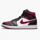 Nike Air Jordan 1 Mid Bred Toe Sort/Gym Rød-Hvid 554724 066