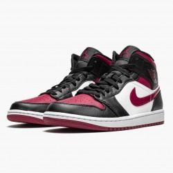 Nike Air Jordan 1 Mid "Bred Toe" Sort/Gym Rød-Hvid 554724 066