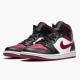 Nike Air Jordan 1 Mid Bred Toe Sort/Gym Rød-Hvid 554724 066