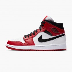 Nike Air Jordan 1 Mid "Chicago 2020" Hvid/Gym Rød-Sort 554724 173 Dame/Herre