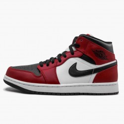 Nike Air Jordan 1 Mid "Chicago Black Toe" Sort/Gym Rød-Hvid 554724 069