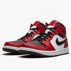 Nike Air Jordan 1 Mid "Chicago Black Toe" Sort/Gym Rød-Hvid 554724 069