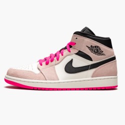 Nike Air Jordan 1 Mid "Crimson Tint" Crimson Tint/Hyper Lyserød-Sort 852542 801 Dame/Herre