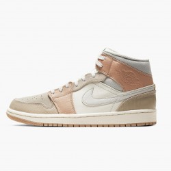 Nike Air Jordan 1 Mid "Milan" Sail/Light Bone-String-Shimmer CV3044 100 Dame/Herre