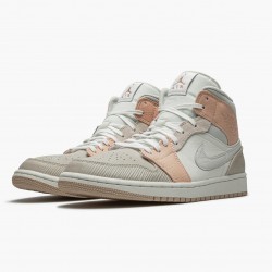 Nike Air Jordan 1 Mid "Milan" Sail/Light Bone-String-Shimmer CV3044 100 Dame/Herre