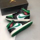 Nike Air Jordan 1 Mid Pine Green Sort/Gym Rød-Hvid-Pine Grøn 554724 067