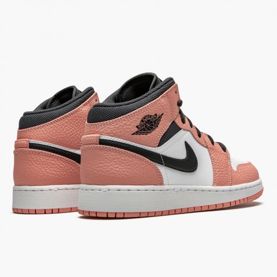 Nike Air Jordan 1 Mid Pink Quartz Lyserød Quartz/DK Smoke Grå 555112 603