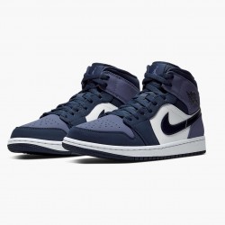 Nike Air Jordan 1 Mid "Sanded Purple" Obsidian/Sanded Lilla/Hvid 554724 445 Dame/Herre 