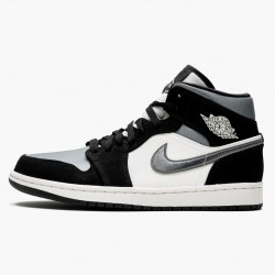 Nike Air Jordan 1 Mid "Satin Grey Toe" Sort/Anthracite-Sail 852542 011