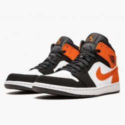 Nike Air Jordan 1 Mid "Shattered Backboard" Sort/Hvid-Starfish 554724 058