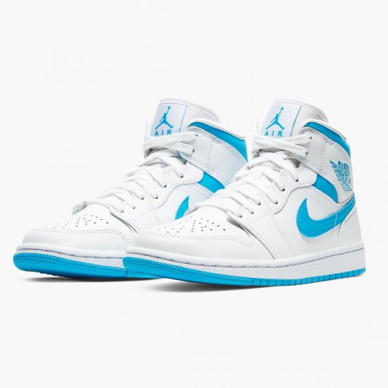 Nike Air Jordan 1 Mid UNC University Blå/Hvid BQ6472 114