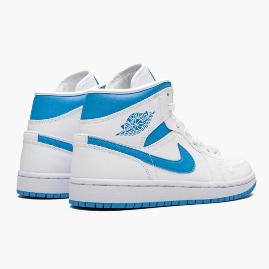 Nike Air Jordan 1 Mid UNC University Blå/Hvid BQ6472 114