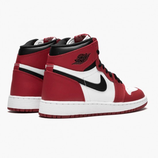 Nike Air Jordan 1 Retro Chicago Hvid/Sort-Varsity Rød 575441 101 Dame/Herre