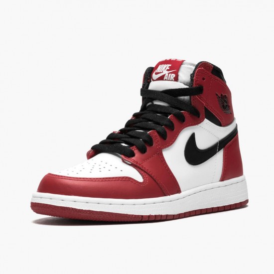 Nike Air Jordan 1 Retro Chicago Hvid/Sort-Varsity Rød 575441 101 Dame/Herre