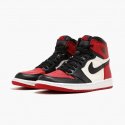 Nike Air Jordan 1 Retro High "Bred Toe" Rød/Sort/Hvid 555088 610 Dame/Herre