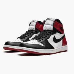 Nike Air Jordan 1 Retro High OG "Black Toe" Hvid/Sort-Varsity Rød 555088 125 Herre