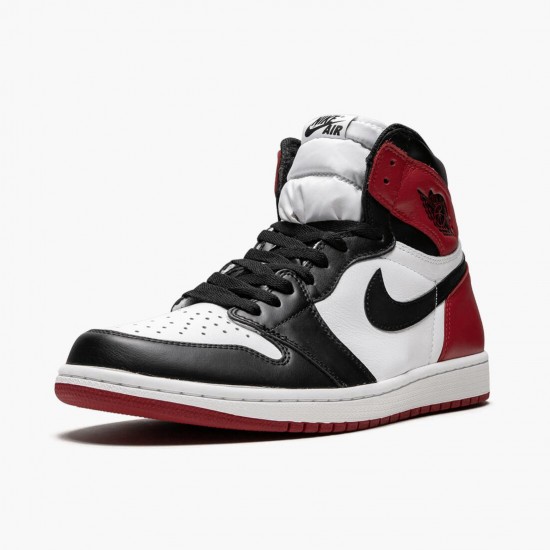 Nike Air Jordan 1 Retro High OG Black Toe Hvid/Sort-Varsity Rød 555088 125 Herre