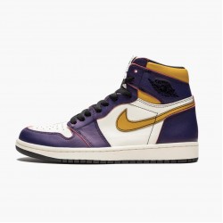 Nike Air Jordan 1 Retro High OG Defiant SB "LA to Chicago" Lilla/Sail-University Guld-Bl CD6578 507 Dame/Herre 