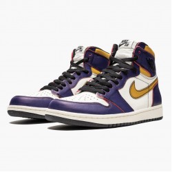 Nike Air Jordan 1 Retro High OG Defiant SB "LA to Chicago" Lilla/Sail-University Guld-Bl CD6578 507 Dame/Herre 