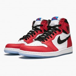 Nike Air Jordan 1 Retro High "Spider-Man Origin Story" Gym Rød/Sort-Hvid-Photo Blå 555088 602 Herre 